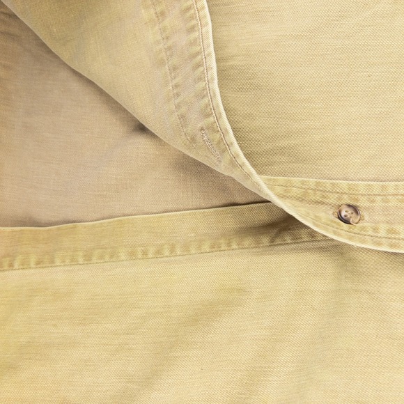 Vintage 90s Scouting Shirt Women Medium Tan Embroidered Patches Safari Utility - Picture 6 of 9